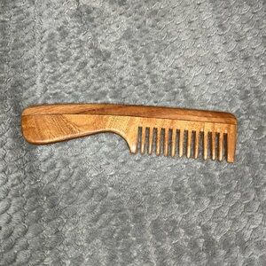 Pure Neem Wood Hair Comb - Wide Tooth (Women & Men)